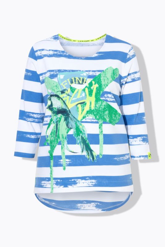 T-shirt décolleté rond et manches 3/4, label OEKO-TEX