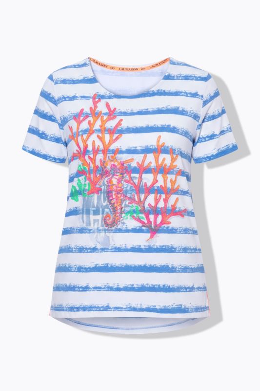 T-shirt décolleté rond et manches 3/4, label OEKO-TEX