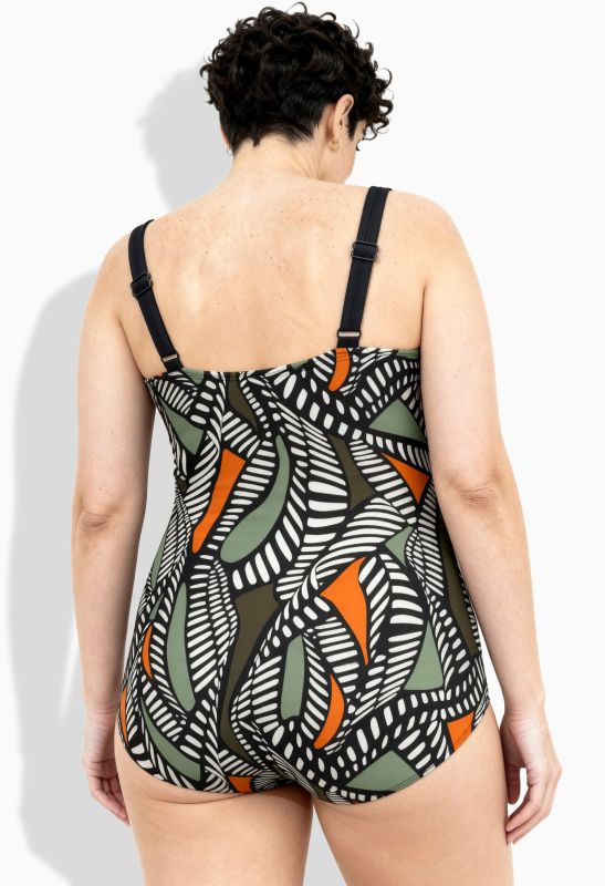 Maillot de bain avec bonnets souples et nœud fantaisie, matière recyclée