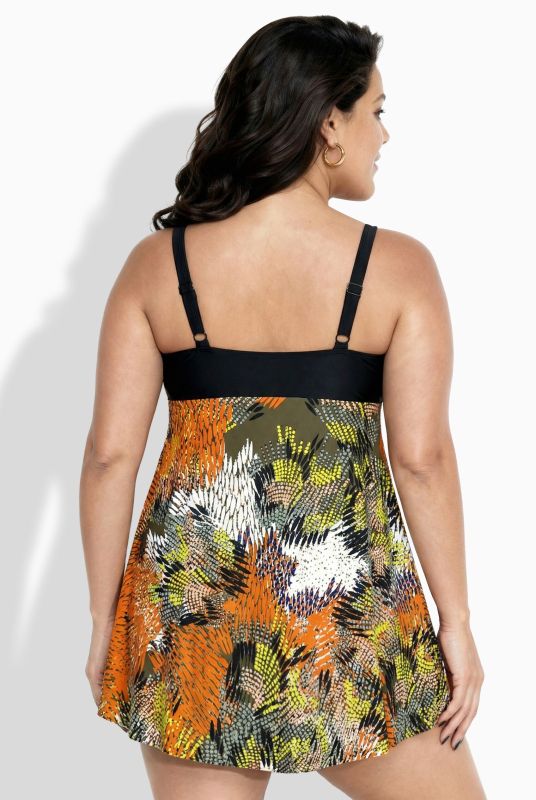 Robe de bain à bonnets souples, motif jungle, matière recyclée