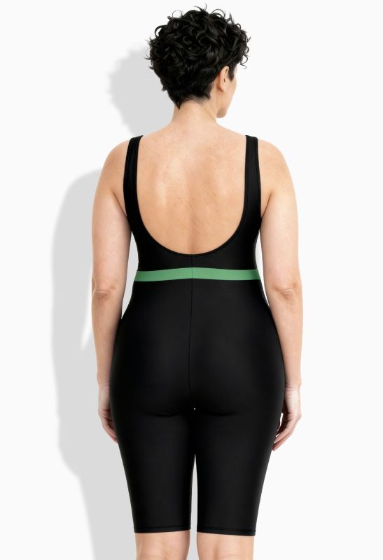 Maillot de bain sans bonnets souples, modèle long, matière recyclée