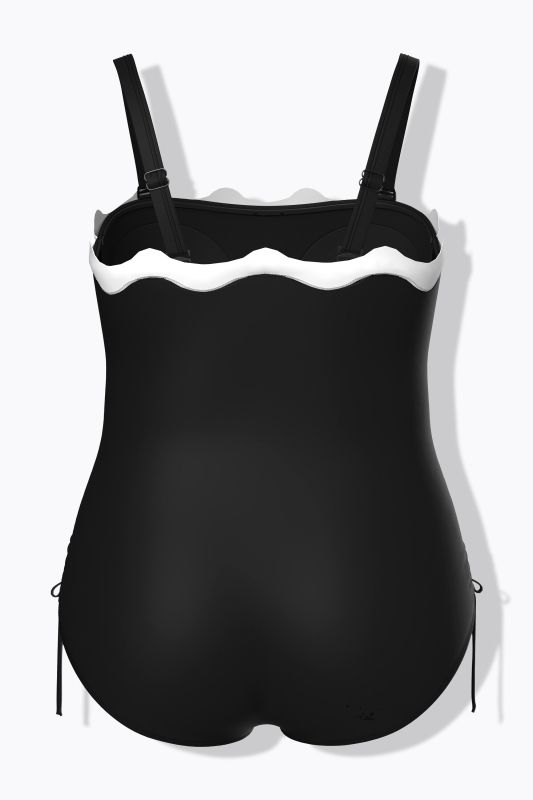 Maillot de bain à bonnets souples, bretelles amovibles, matière recyclée