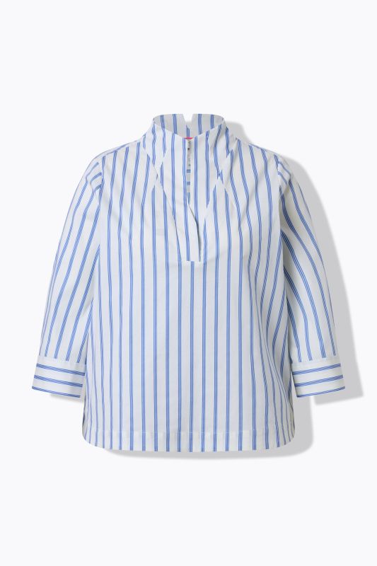 Tunique rayée, col calice et manches&nbsp;3/4, plus longue dans le dos