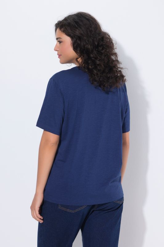 T-shirt motif fraises, manches courtes et col rond