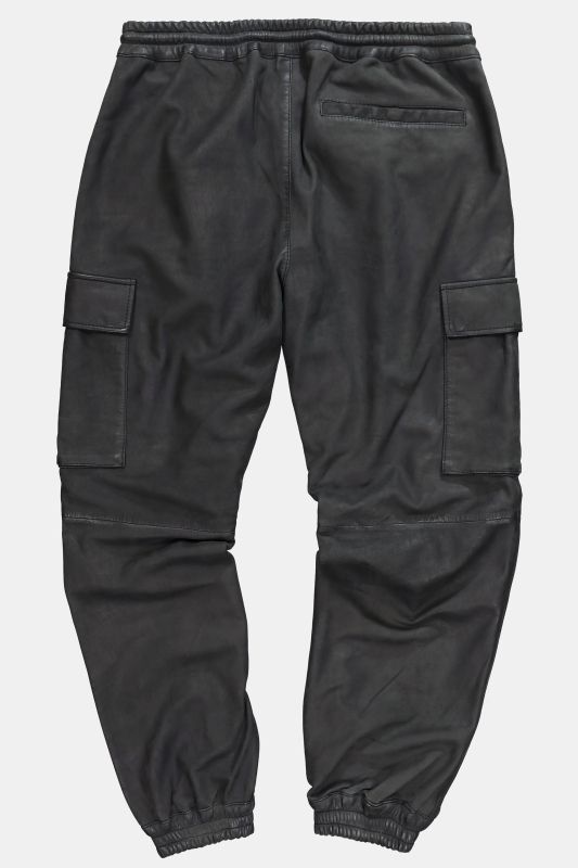 Pantalon cargo JP 1880, cuir d'agneau nappa de grande qualité, coupe Relaxed Fit - jusqu'au 8 XL