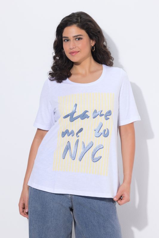 T-shirt imprimé NYC, coupe Classic Fit, col rond et manches courtes