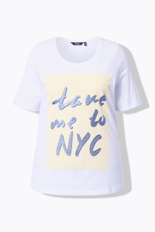 T-shirt imprimé NYC, coupe Classic Fit, col rond et manches courtes