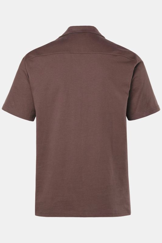 Chemise STHUGE en jersey, manches courtes et col cubain, coupe « flottante » - jusqu'au 8 XL