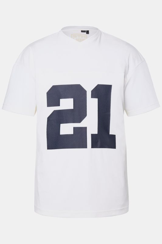 T-shirt STHUGE, imprimé sur le devant, col en V et manches courtes - jusqu'au 8 XL