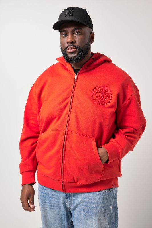 Sweat-shirt à capuche STHUGE, coupe oversize et flocage dans le dos - jusqu'au 8 XL