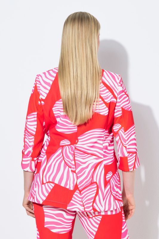 Blazer en jersey, ruban en guise de fermeture, col châle et manches&nbsp;3/4