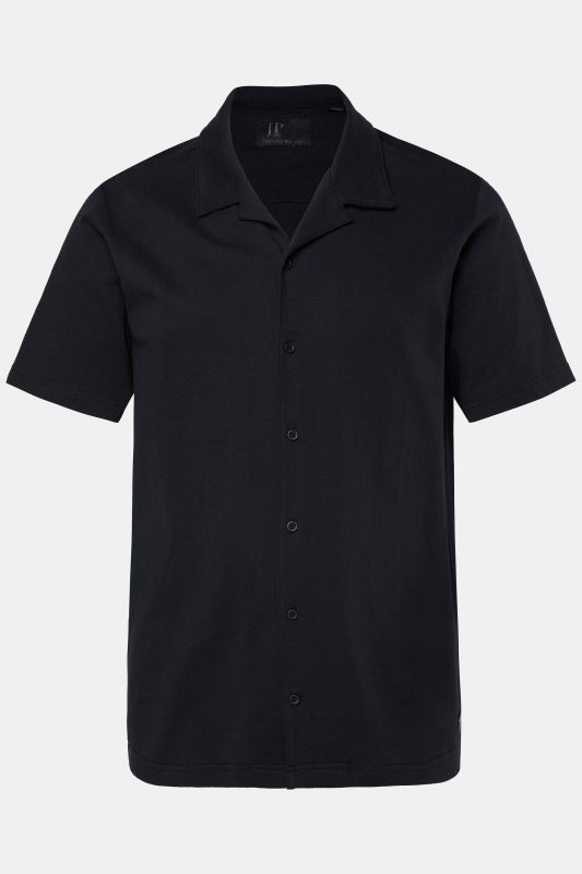 Chemise JP 1880 en jersey, manches courtes et col cubain, coupe Cuba-Fit - jusqu'au 8 XL