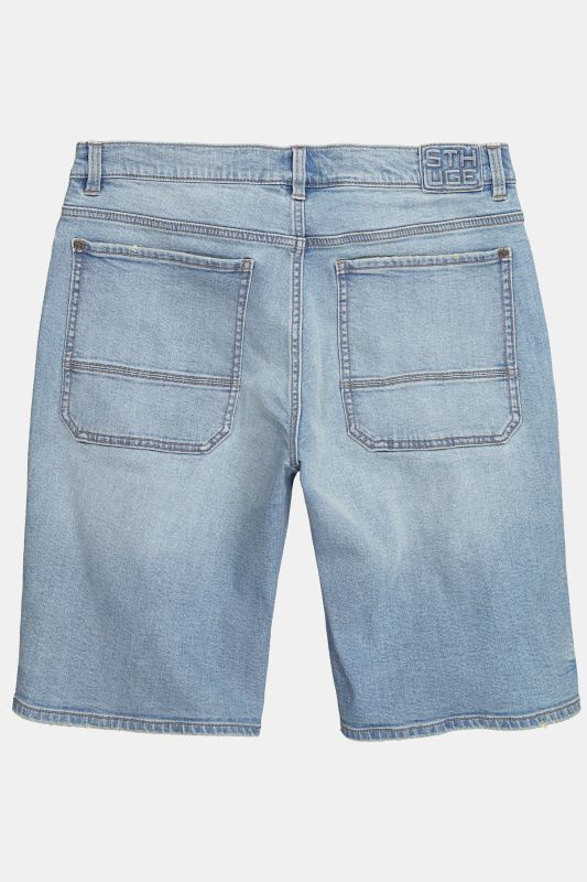 Bermuda en jean STHUGE, 5 poches, coupe Straight Fit - jusqu'à la taille 74