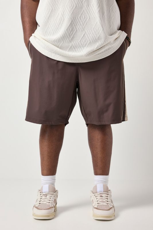 Bermuda STHUGE à taille élastique, bande sur les côtés, matière séchant rapidement - jusqu'au 8 XL