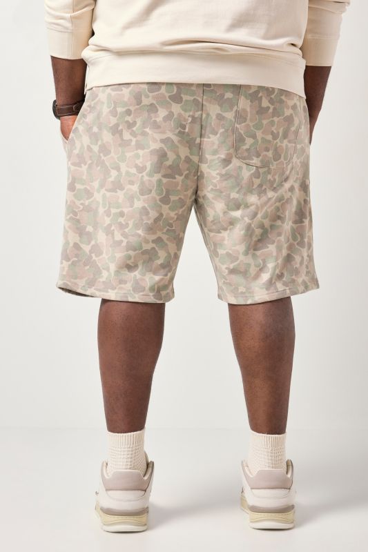 Bermuda STHUGE en molleton, motif et coupe Relaxed Fit - jusqu'au 8 XL