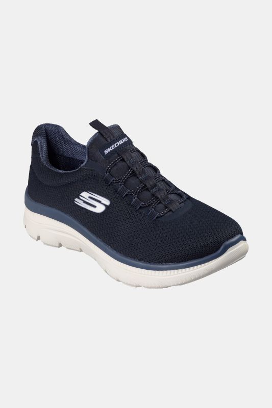 Sneakers véganes à enfiler, marque Skechers, mousse à mémoire de forme - largeur confortable
