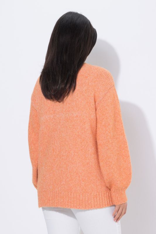 Cardigan coupe ouverte, manches longues, matières recyclées