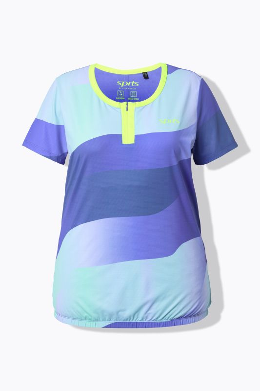 Maillot de cyclisme technique, poches, col rond et manches courtes, matière recyclée