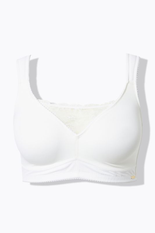 Bralette sans armatures, microfibre et entelle - bonnet B-F