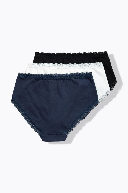 Lot de 3&nbsp;culottes midi, ceinture en dentelle