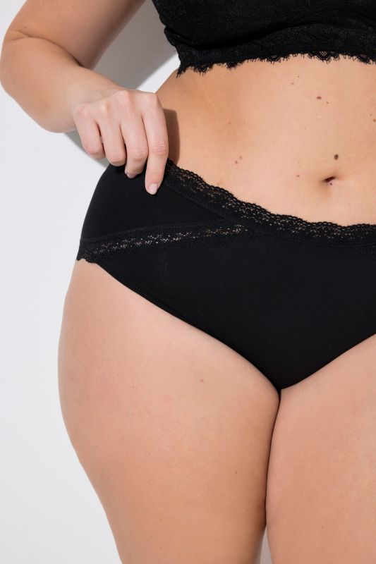 Lot de 3&nbsp;culottes midi, ceinture en dentelle