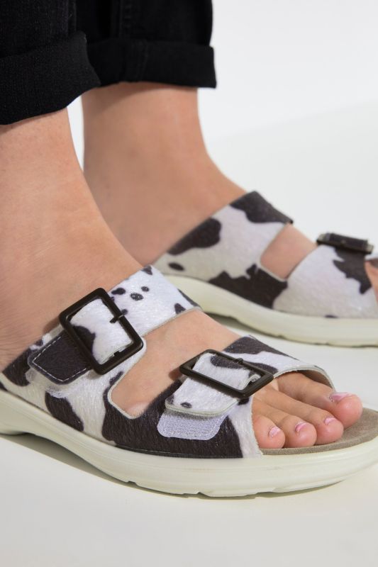 Mules en cuir Jomos, semelle Air-Comfort - largeur&nbsp;H