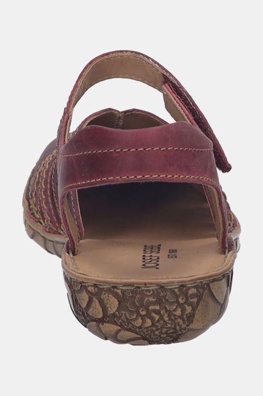 Sandales en cuir Josef Seibel, fermeture à scratch - largeur&nbsp;G