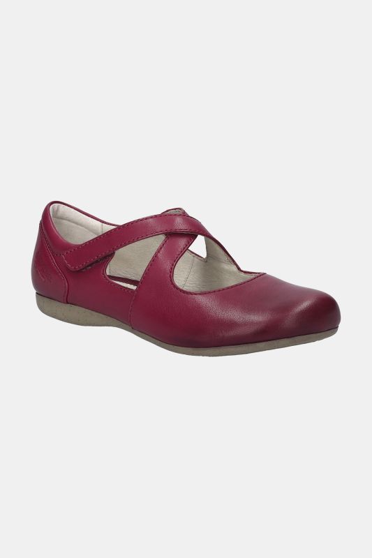 Ballerines en cuir Josef Seibel, fermeture à scratch - largeur&nbsp;G