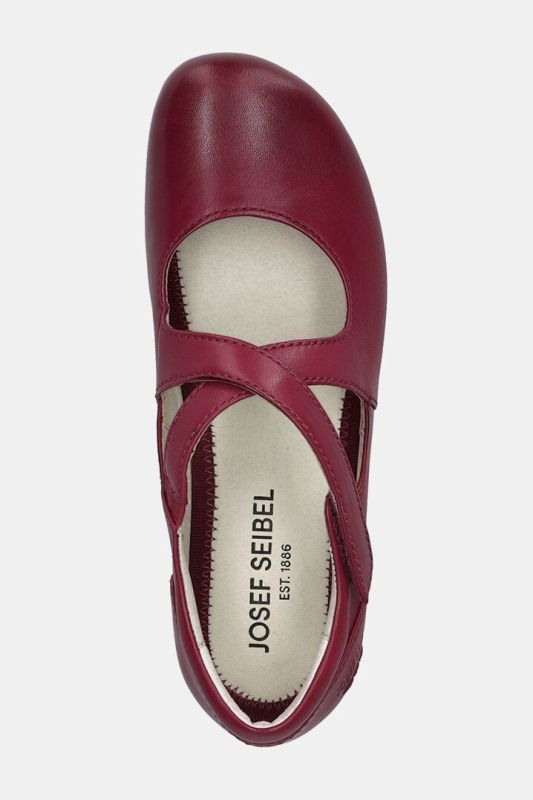 Ballerines en cuir Josef Seibel, fermeture à scratch - largeur&nbsp;G