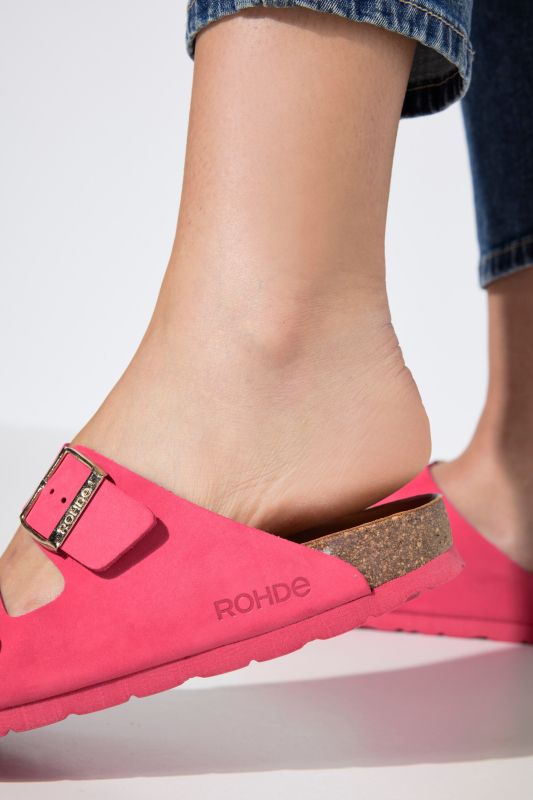 Mules en cuir suédé Rohde - largeur&nbsp;G