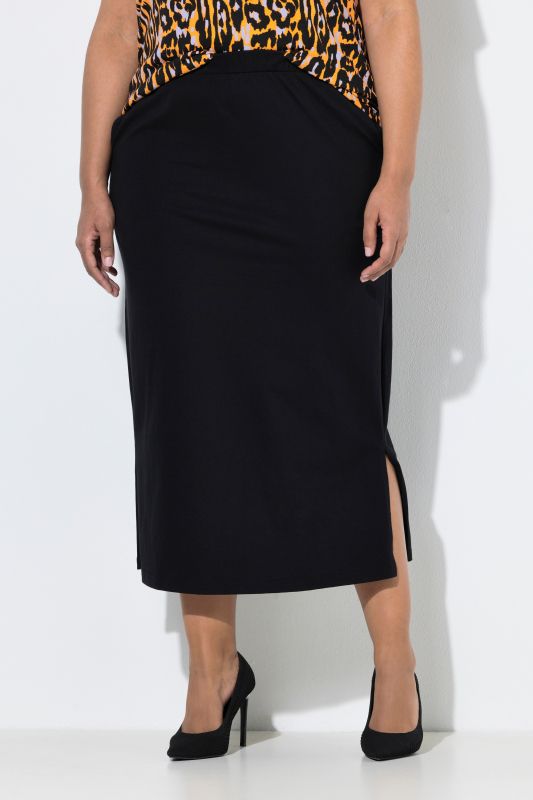 Jupe maxi avec poches, coupe droite et taille élastique