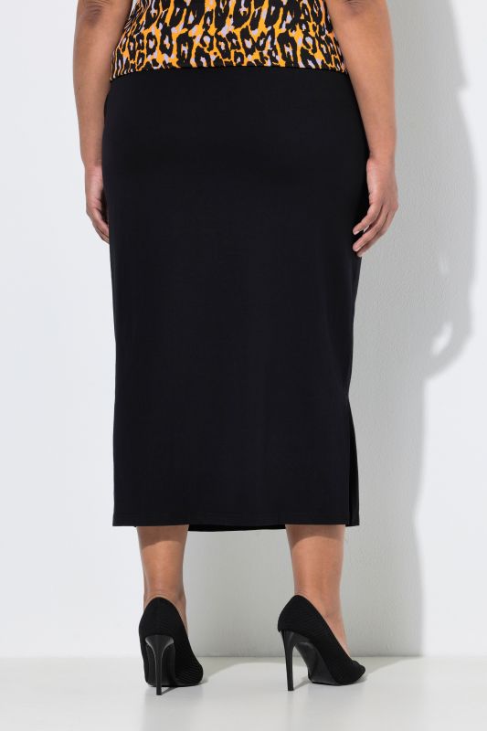 Jupe maxi avec poches, coupe droite et taille élastique