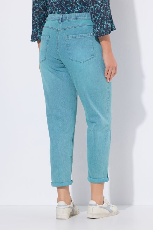 Jean Boyfriend jambe large, délavage tendance et matière extensible