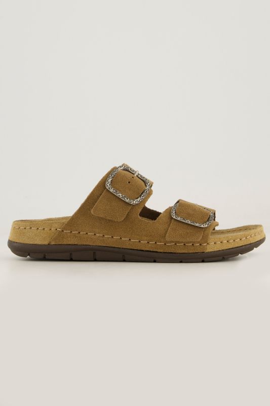 Mules en cuir suédé Rohde, largeur confortable