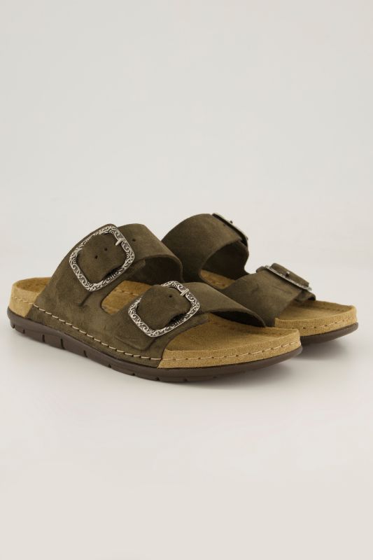 Mules en cuir suédé Rohde, largeur confortable