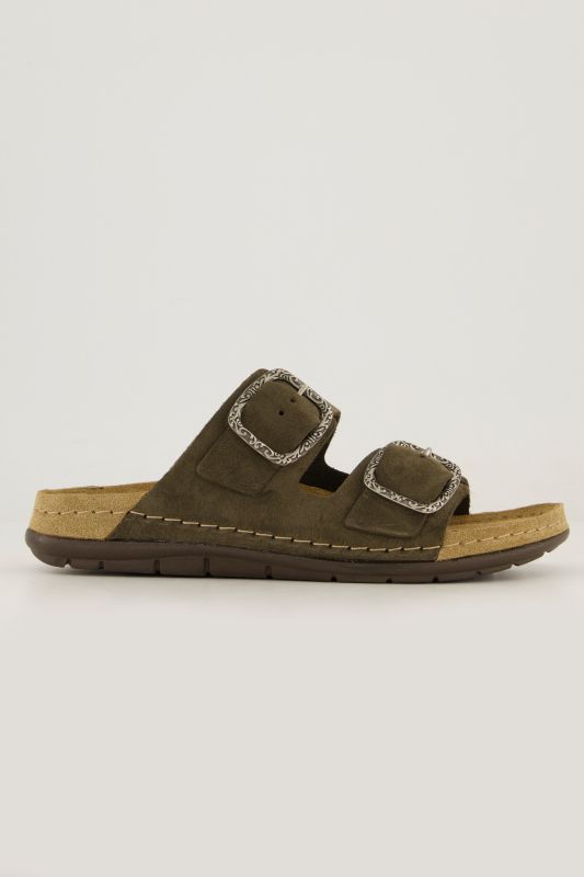 Mules en cuir suédé Rohde, largeur confortable