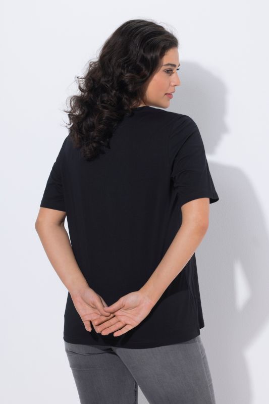 T-shirt col V et manches courtes, coupe Classic Fit, motif animal