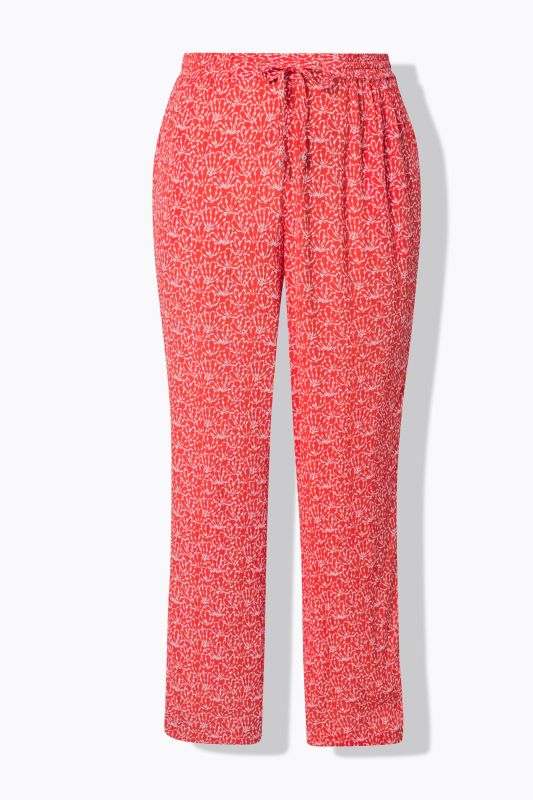 Pantalon Rose en crêpe, jambe large et taille élastique