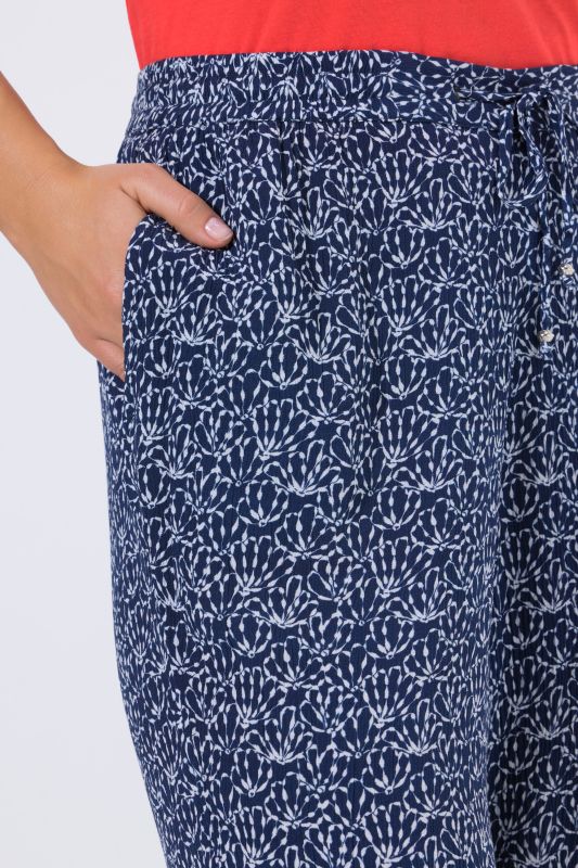 Pantalon Rose en crêpe, jambe large et taille élastique