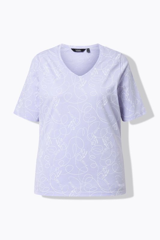 T-shirt animaux fantaisie, coupe Classic Fit, col en V et manches courtes