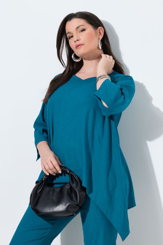 Blouse en lin mélangé