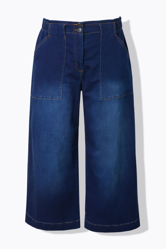 Jean Rose, jambe droite et large, tissu denim stretch