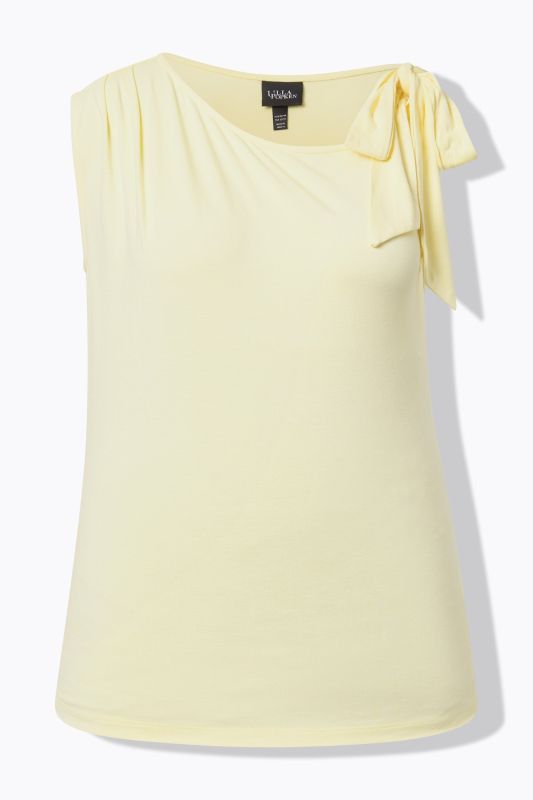 Haut sans manches, décolleté asymétrique, coupe Slim Fit