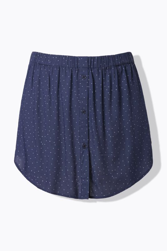 Rallonge pour chemisier, motif à pois, base arrondie et coupe évasée