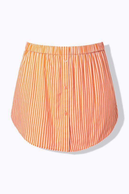 Rallonge de chemisier à rayures, boutons, coupe évasée