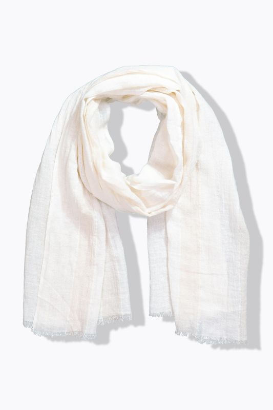 Écharpe en lin mélangé, rayures