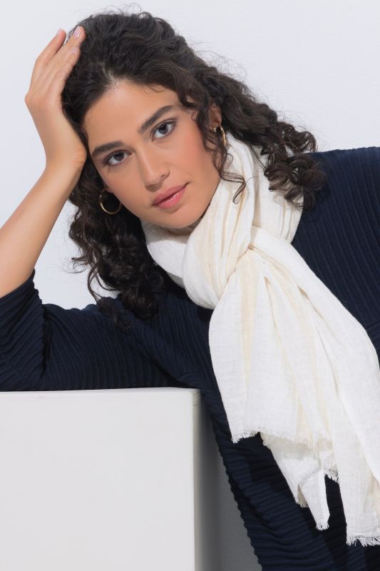 Écharpe en lin mélangé, rayures