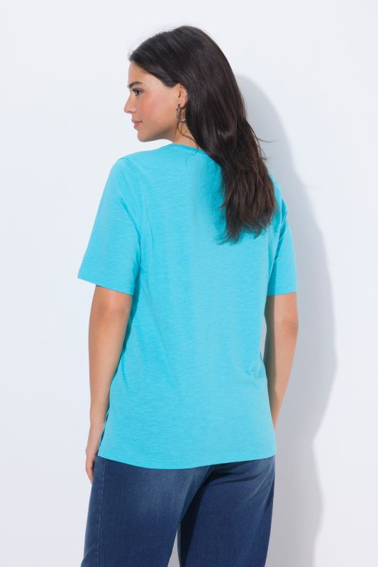 T-shirt à fleurs, coupe Classic Fit, col rond et manches courtes