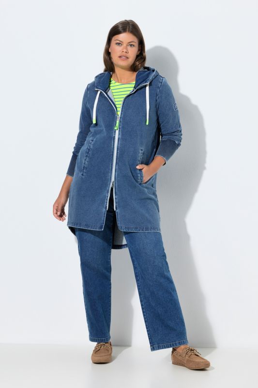 Veste en molleton aspect denim