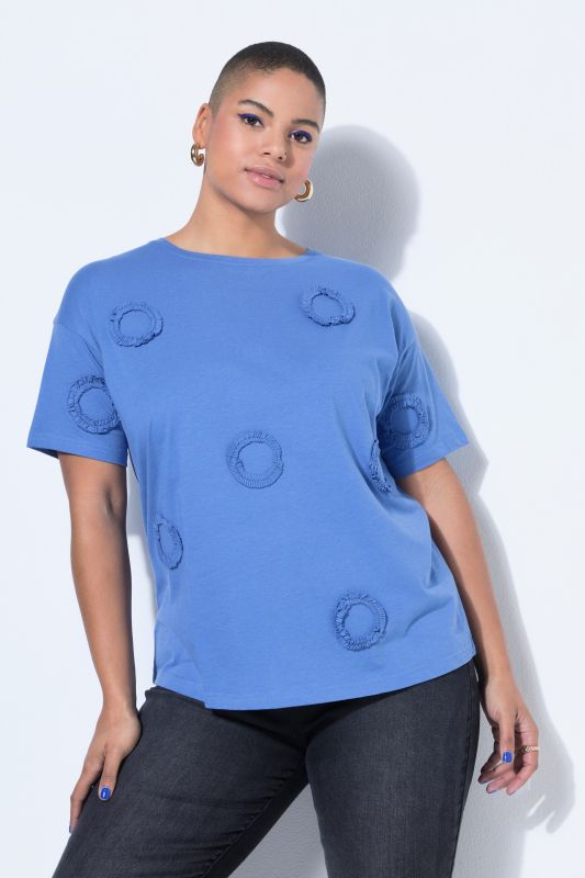 T-shirt oversize avec des ronds en tissu